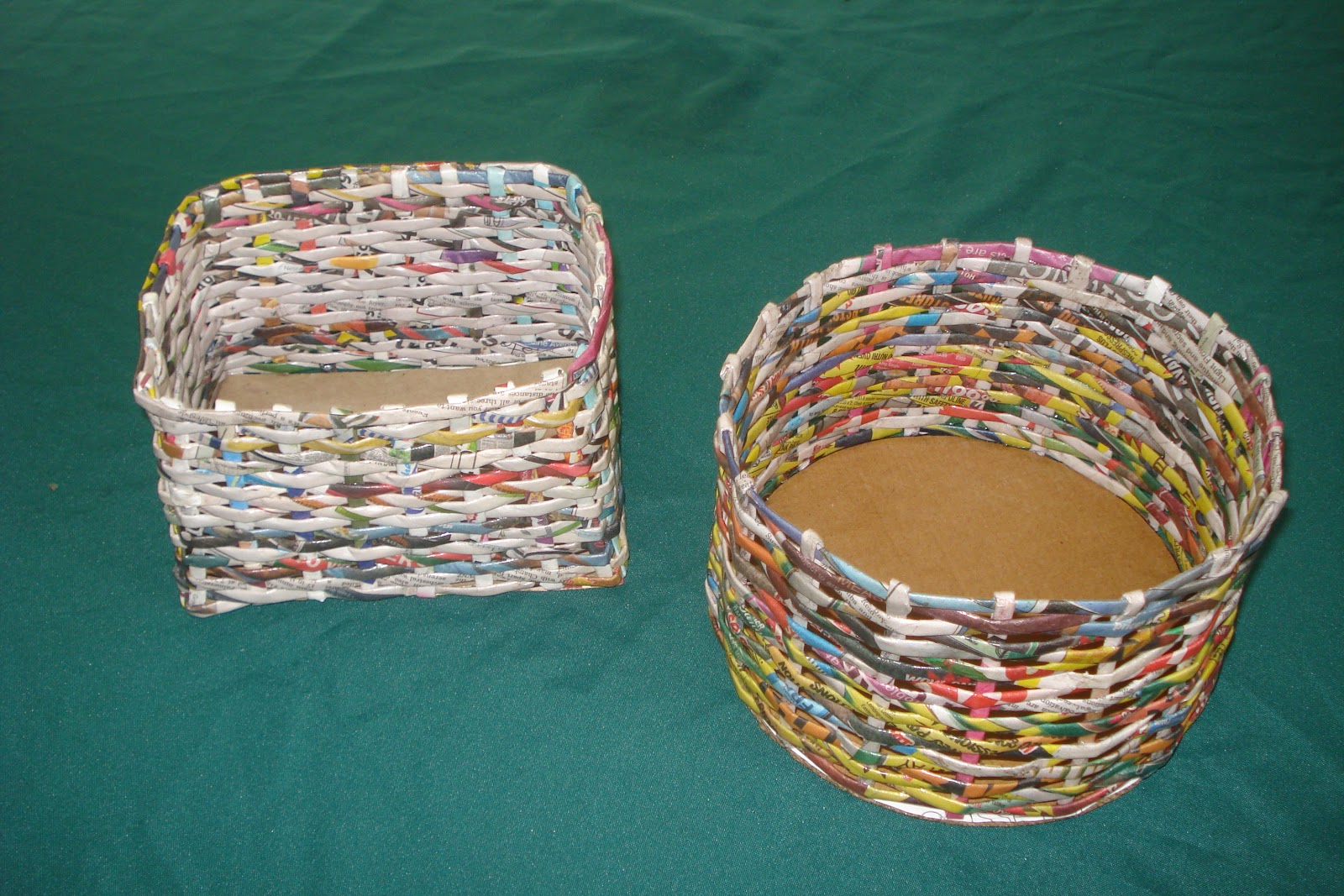 Paper and Things Baskets made of magazines / Canastas hecha de revistas